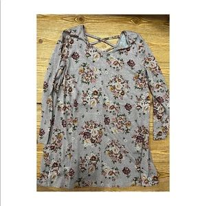 Floral Dressy Long Sleeve Dress